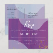 Carte Postale Mariage Abstrait moderne scandinave japonais (Devant / Derrière)