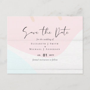 Carte Postale Mariage Abstrait moderne scandinave japonais