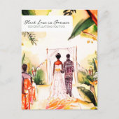 Carte Postale Mariage Afro-Américain (Devant)