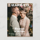 Carte Postale Mariage Ajouter Photo Fun Magazine Couverture (Devant)