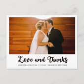 Carte Postale Mariage Amour et Remerciements Photo de remercieme (Devant)
