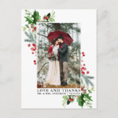 Carte Postale Mariage Amour et Remerciements Verture d'Hiver à l (Devant)