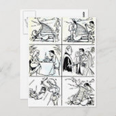 Carte Postale Mariage amusant/cycle de relation de rencontre (Devant / Derrière)