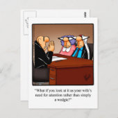 Carte postale Mariage amusant / humour anniversair (Devant / Derrière)