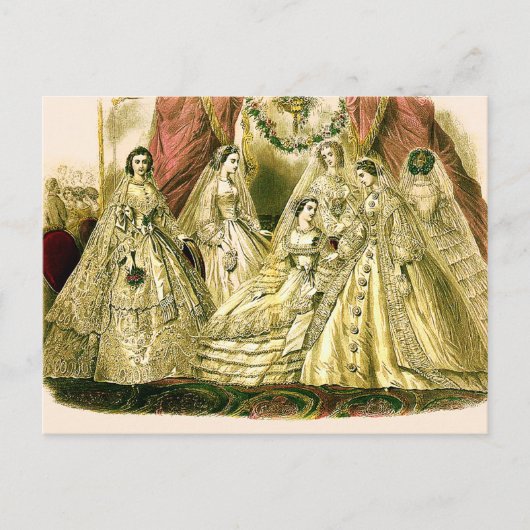 Carte Postale Mariage Antique de la Mariée (Devant)