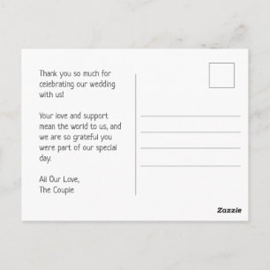 Carte Postale Mariage aquarelle florale fantaisiste