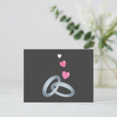 Carte Postale Mariage argenté alliance (Debout devant)