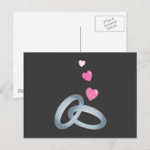 Carte Postale Mariage argenté alliance (Devant / Derrière)