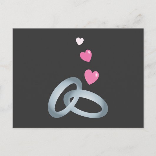 Carte Postale Mariage argenté alliance (Devant)