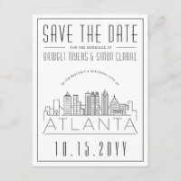 Mariage Atlanta | Skyline stylisée Enregistrer la 