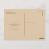 Carte Postale Mariage automnal élégant avec feuillage verdoyant (Dos)