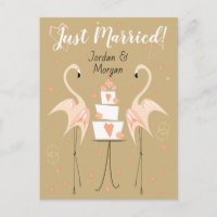 Mariage aux flamants roses Mariés depuis peu Portr