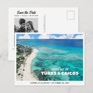 Carte Postale Mariage aux Îles Turques-et-Caïques Enregistrer la