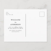 Carte Postale Mariage B/W intemporel Enregistrer la date (Dos)