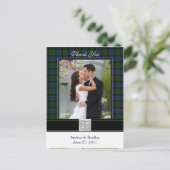 Carte postale Mariage Baird Tartan (Debout devant)
