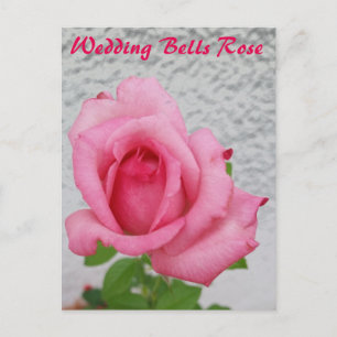 Carte Postale Mariage Bells Fleur Rose - courrier d'escargot car