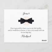 Carte Postale Mariage Black Pearl Watusi Best Man Request Card (Dos)