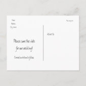 Carte postale Mariage Black Sparkle Lights Date d' (Dos)
