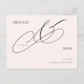 Carte Postale Mariage blanc intemporel Enregistrer la date (Devant)