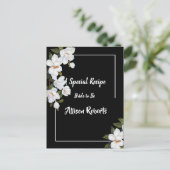 Carte Postale Mariage Blanc Vintage Rose (Debout devant)