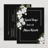 Carte Postale Mariage Blanc Vintage Rose (Devant / Derrière)