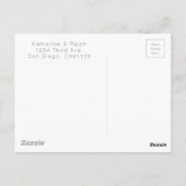 Carte Postale Mariage bleu de la Marine Nouveau plan Faire-part (Dos)