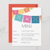 Carte Postale Mariage - Boda - Mariage Papel Picado RSVP (Devant / Derrière)