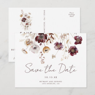 Carte Postale Mariage bohème à l'aquarelle - Faire-part de sauve