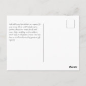 Carte Postale Mariage BOHO Dusty Blue Pêche Attrape-Rêves RSVP (Dos)