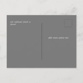 Carte Postale Mariage botanique en gris or rose RSVP (Dos)