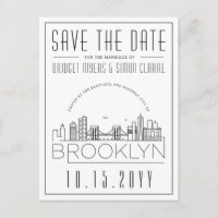 Mariage Brooklyn | Skyline stylisée Enregistrer la