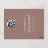 Carte Postale Mariage Brown du budget de calligraphie de brosse (Dos)