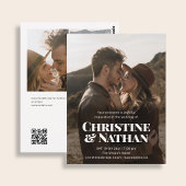 Carte Postale Mariage Budget Bold Chic 3 Code QR Photo