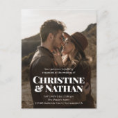 Carte Postale Mariage Budget Bold Chic 3 Code QR Photo (Devant)