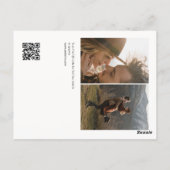 Carte Postale Mariage Budget Bold Chic 3 Code QR Photo (Dos)
