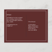 Carte Postale MARIAGE BUDGET Bourgogne Deep Red Monochrome Texte (Dos)