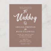 Carte Postale Mariage budget de calligraphie de brosse (Devant)