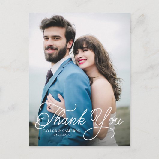 Carte postale Mariage Calligraphie manuscrite Merc (Devant)