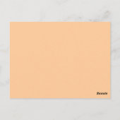 Carte Postale mariage campagnard damassé en cuir marron merci (Dos)