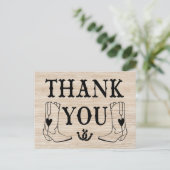 Carte Postale Mariage campagnard d'amorçage en bois de Merci occ (Debout devant)