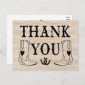 Carte Postale Mariage campagnard d'amorçage en bois de Merci occ (Devant / Derrière)