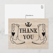 Carte Postale Mariage campagnard d'amorçage en bois de Merci occ (Devant / Derrière)