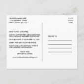 Carte Postale Mariage Canopée rose blanc Floral Changer La Date (Dos)