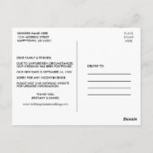 Carte Postale Mariage Canopée Vert Blanc Floral Changement La Da (Dos)