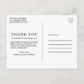 Carte Postale Mariage céleste Ciel Lune Étoiles Floral Merci (Dos)