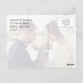 Carte Postale Mariage Chalkboard ajouter Merci photo (Dos)