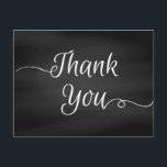 Carte Postale Mariage Chalkboard ajouter Merci photo<br><div class="desc">Voir les cartes postales RSVP personnalisées assorties avec option pour ajouter une photo du couple et le choix de Entrée ici dans la collection ci-dessous.</div>