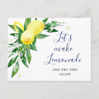 Mariage Changez la Date Citrons Fleurissent Vert
