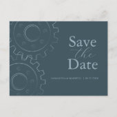 Carte Postale Mariage Chic Industriel Enregistrer La Date (Devant)