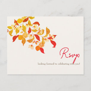 Carte Postale Mariage Citronné Frais Feuillage Citrus